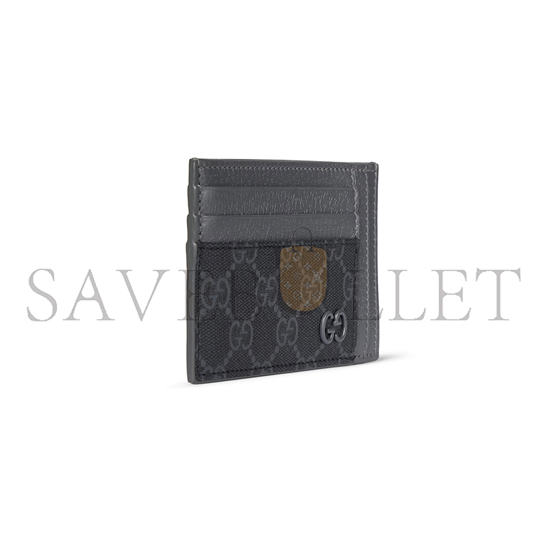 GUCCI GREY TRIM GG CARD CASE 856561 (12*8cm) GUCCI GREY TRIM GG CARD CASE 856561 (12*8cm)